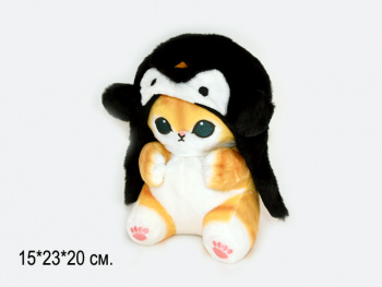 им Кот арт. 19103-209 В шапке пингвина сидит 23 см в пак. им Кот арт. 19103-209 В шапке пингвина сидит 23 см в пак.