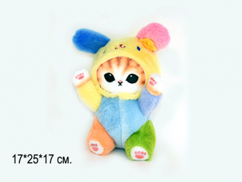 им Кот арт. 16744-209 В разноцветном костюме зайки 25 см в пак. им Кот арт. 16744-209 В разноцветном костюме зайки 25 см в пак.