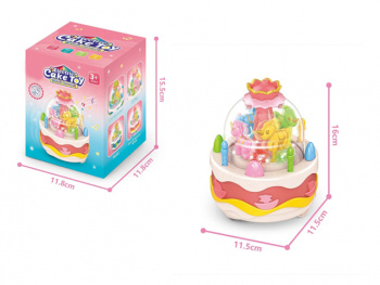 Музыкальная карусель арт. Торт 3326 на бат. в кор.= Музыкальная карусель арт. Торт 3326 на бат. в кор.=
