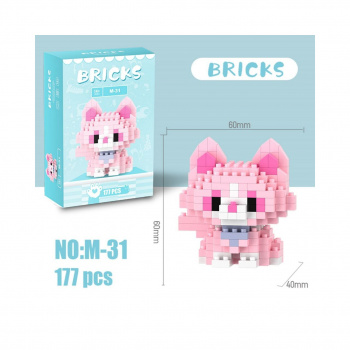 Конструктор арт. M-31-805 Микро Кошка серая 177 дет. в кор. Конструктор арт. M-31-805 Микро Кошка серая 177 дет. в кор.