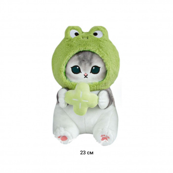 им Кот арт. 16943-209 В шапке лягушки сидит 23 см в пак. им Кот арт. 16943-209 В шапке лягушки сидит 23 см в пак.