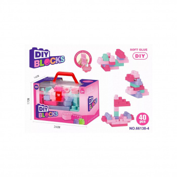 Конструктор арт. 66138-4 Мягкие блоки 40 дет. в кейсе в кор. 26*16*17 Конструктор арт. 66138-4 Мягкие блоки 40 дет. в кейсе в кор. 26*16*17