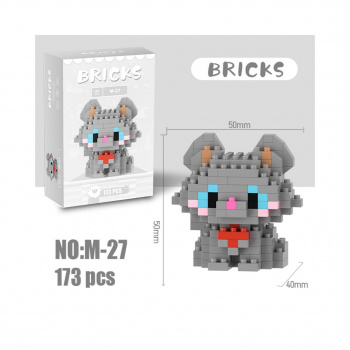 Конструктор арт. M-27-805 Микро Кошка серая 173 дет. в кор. Конструктор арт. M-27-805 Микро Кошка серая 173 дет. в кор.