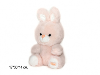 им Зайка арт. YE25508-3 Розовый сидит "LOVE" на лапе 30 см в пак.) им Зайка арт. YE25508-3 Розовый сидит "LOVE" на лапе 30 см в пак.)